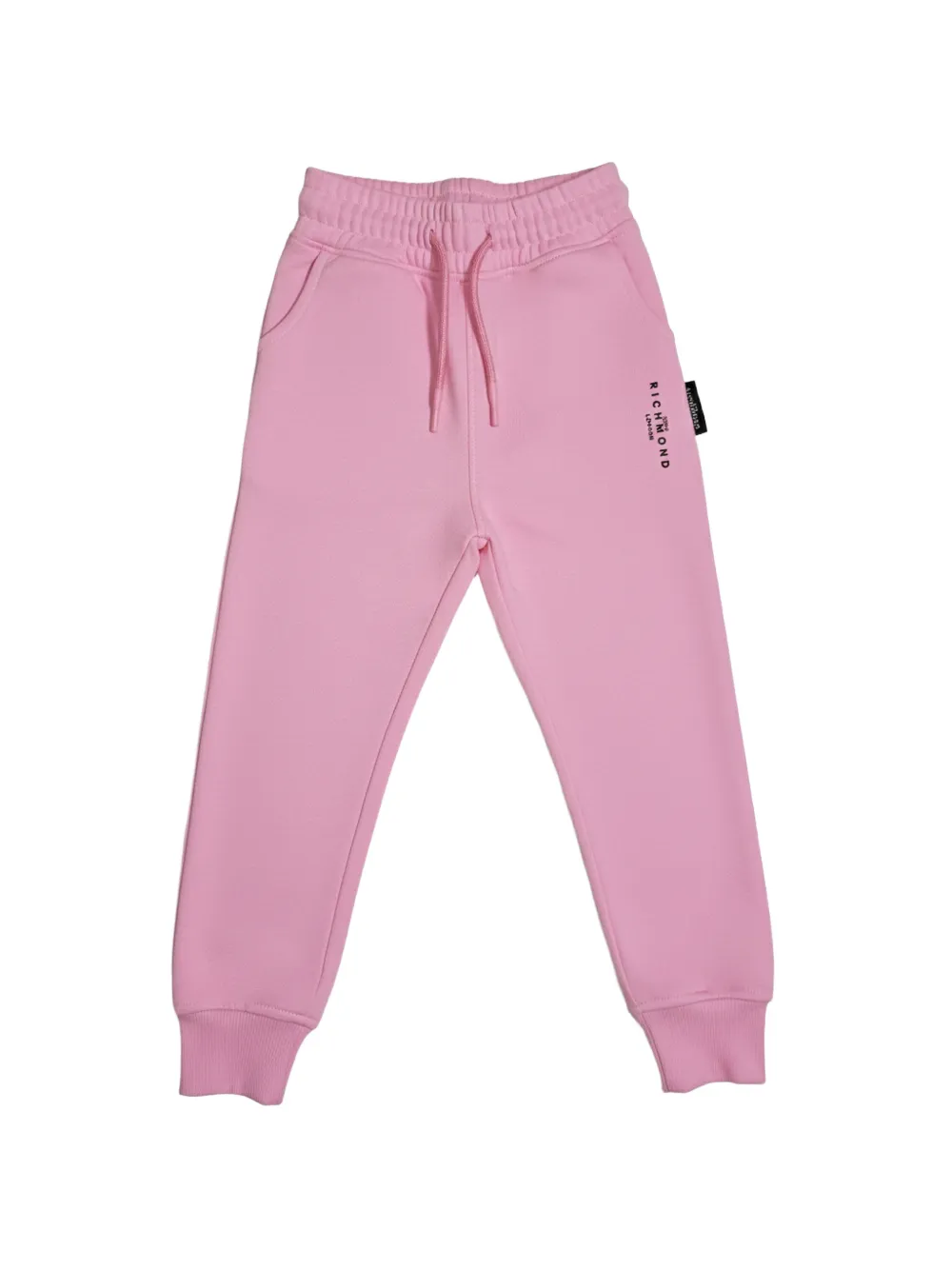 John Richmond Junior Pantaloni sportivi con coulisse e stampa logo - Rosa