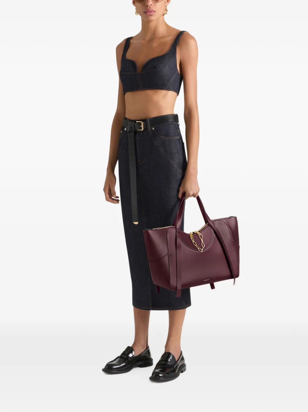 Givenchy Grote The Snatch tas van bewerkt leer Rood