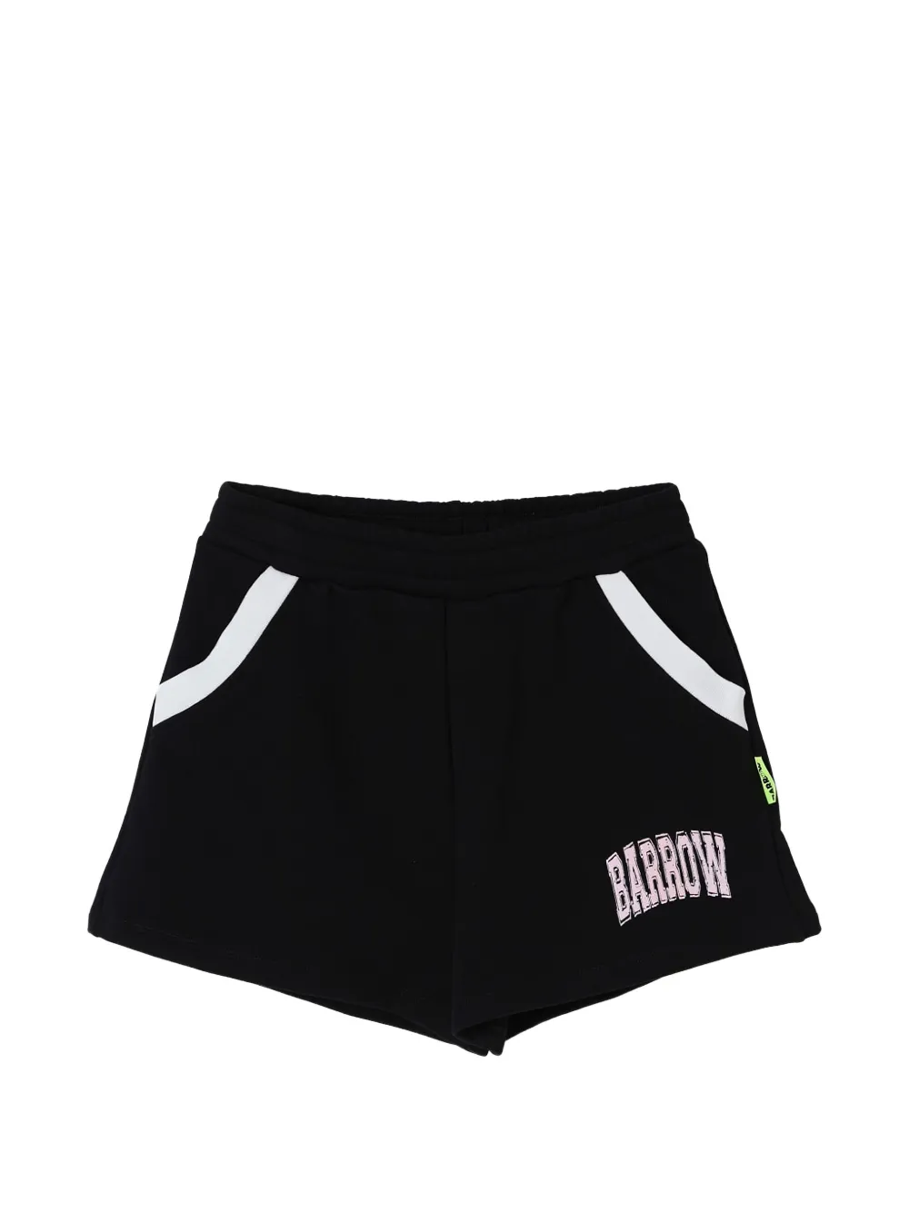 Barrow kids logo-patch jersey shorts - Nero