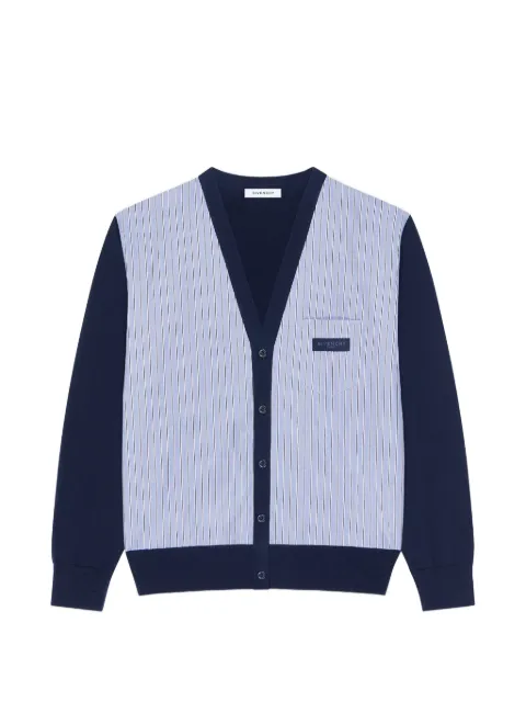 Givenchy striped cardigan in cotton with gros grain detail