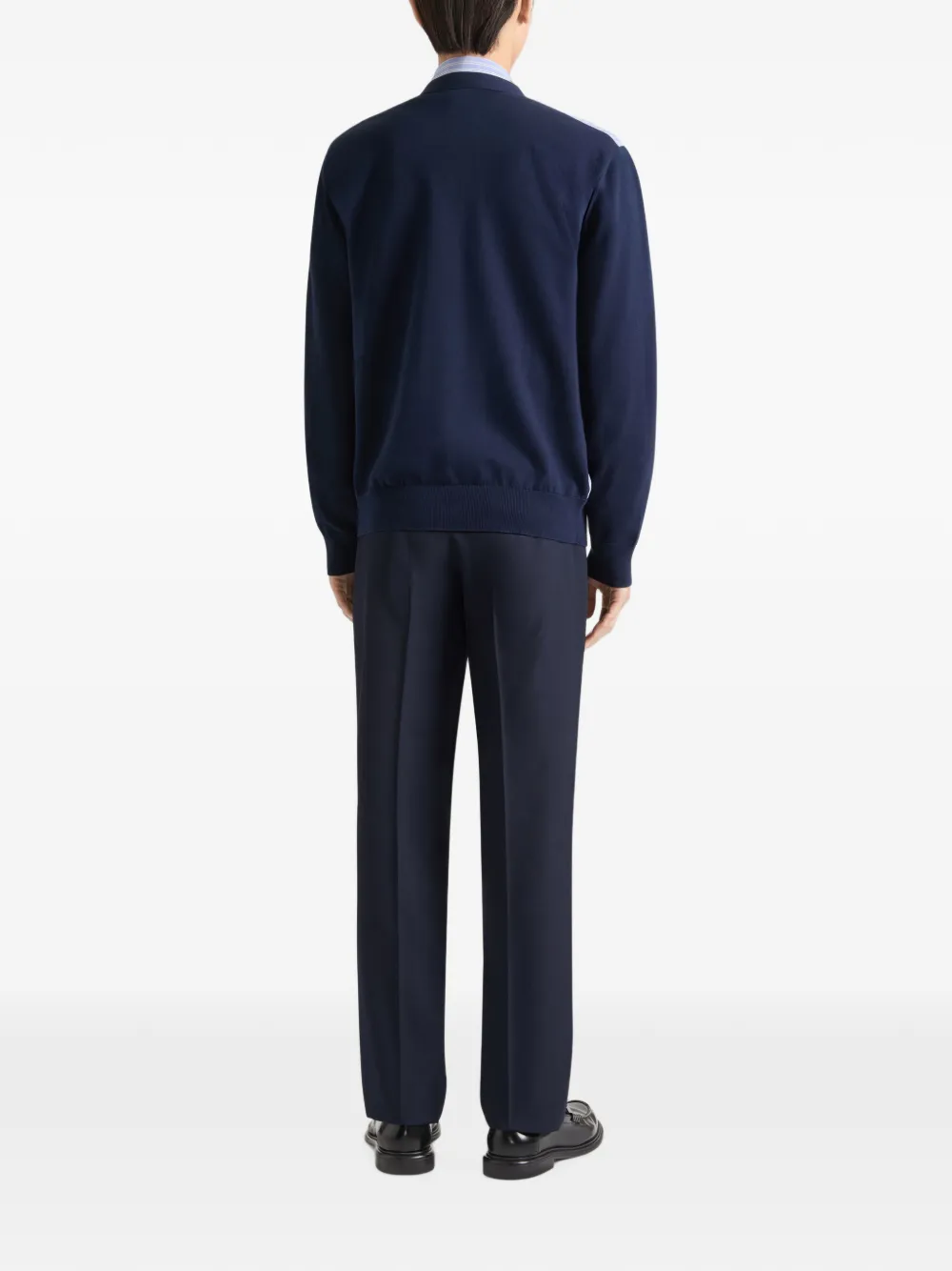 Givenchy Gestreept katoenen vest met grosgrain-detail Blauw