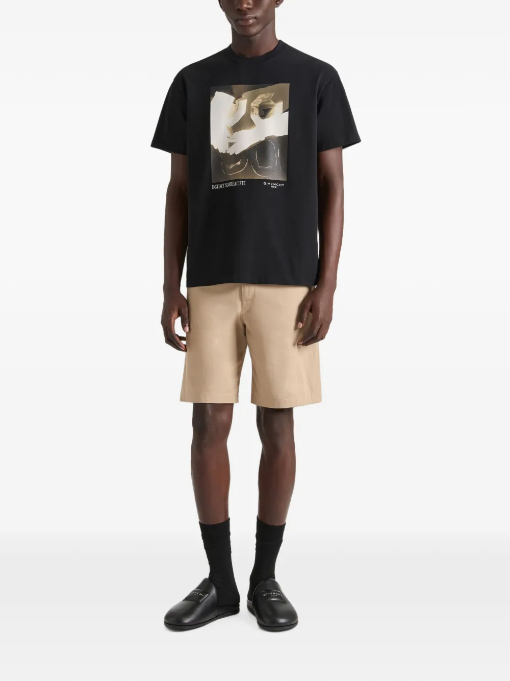 Givenchy Couture Seam katoenen chino bermuda shorts Beige