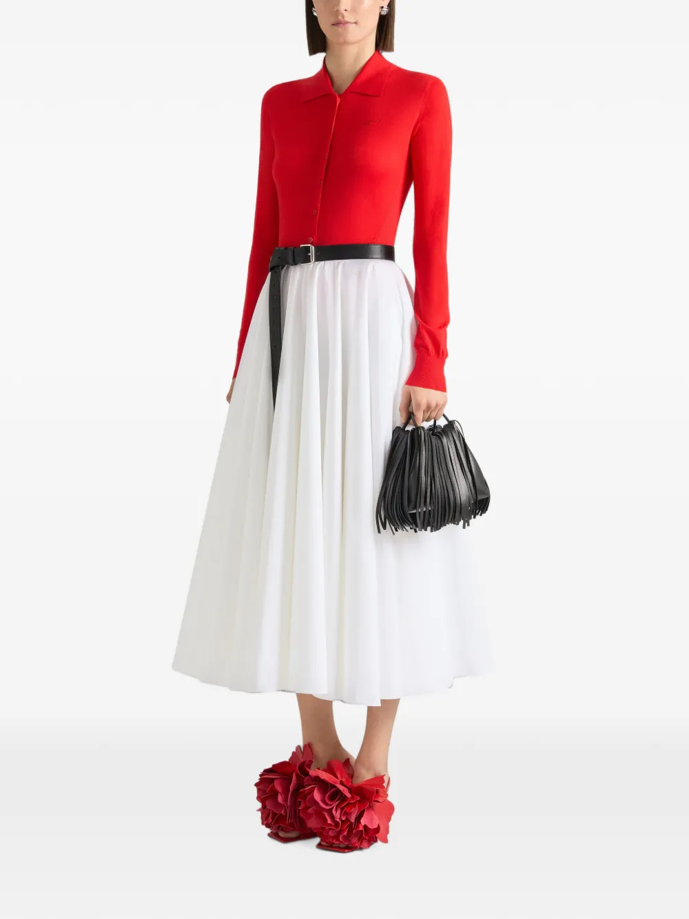 Givenchy Popeline maxi-rok Wit