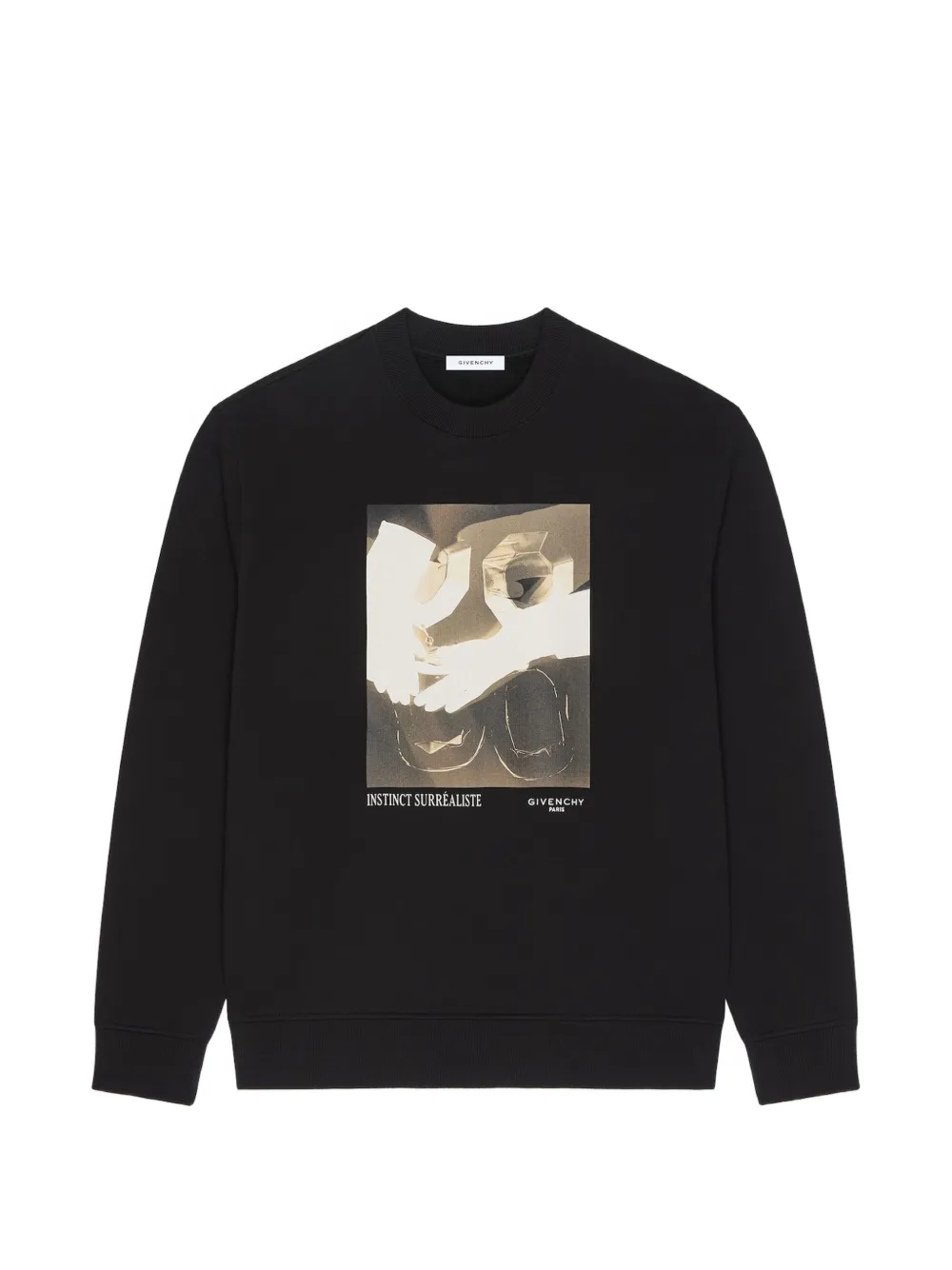 Givenchy Fleece sweater met surrealisme-print Zwart