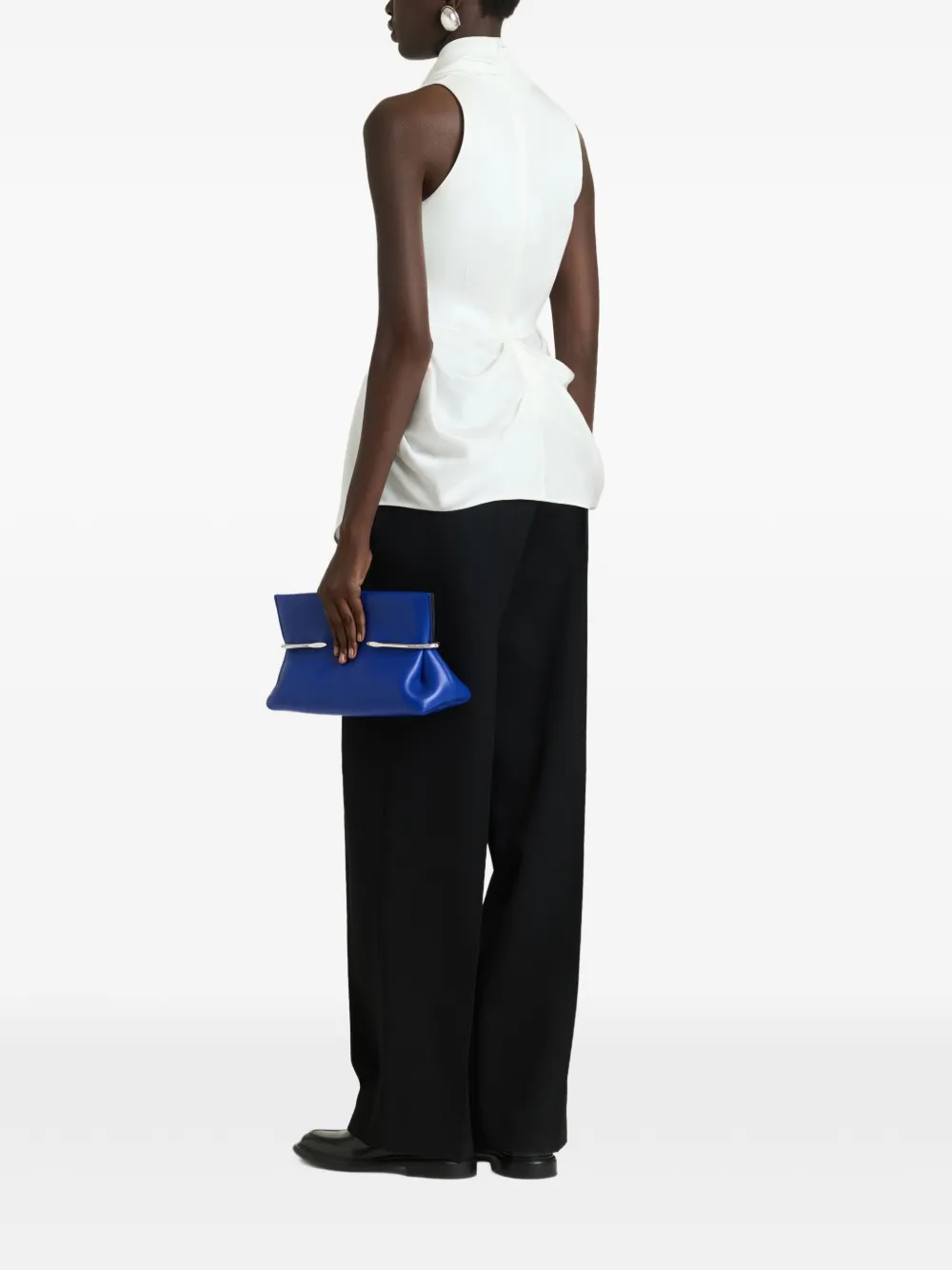 Givenchy Crêpe satijnen gedrapeerde top Wit