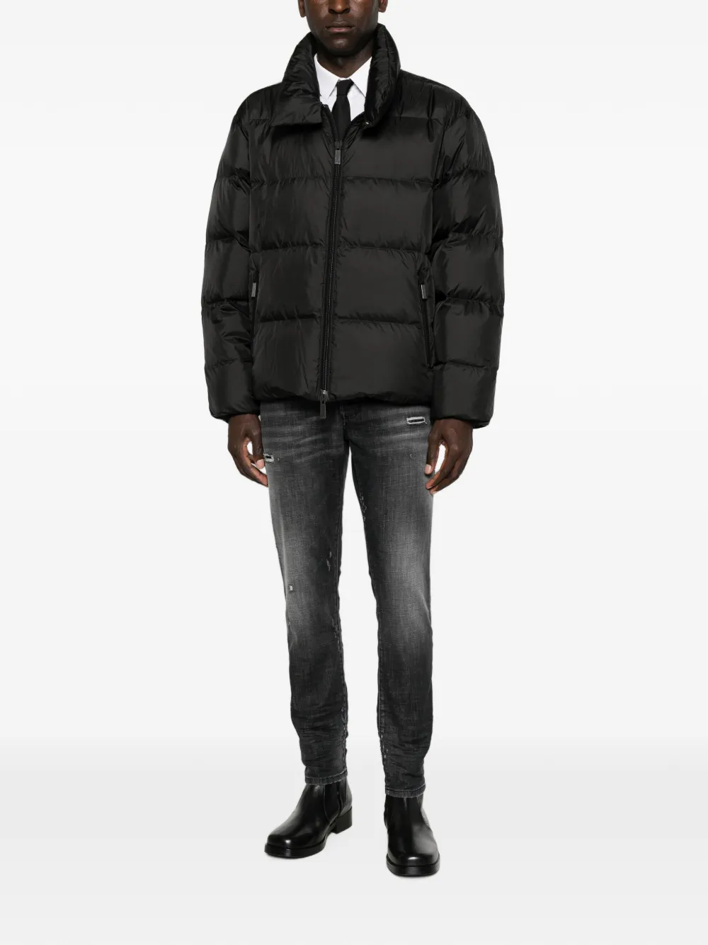 DSQUARED2 Gerafelde jeans met vervaagd effect Zwart
