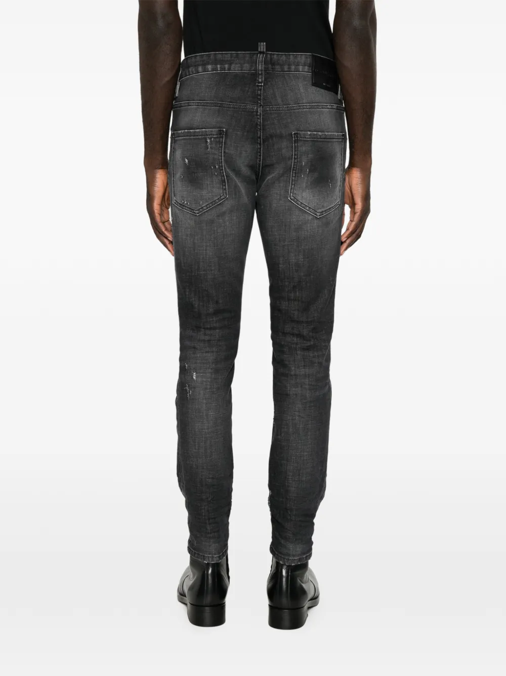 DSQUARED2 Gerafelde jeans met vervaagd effect Zwart