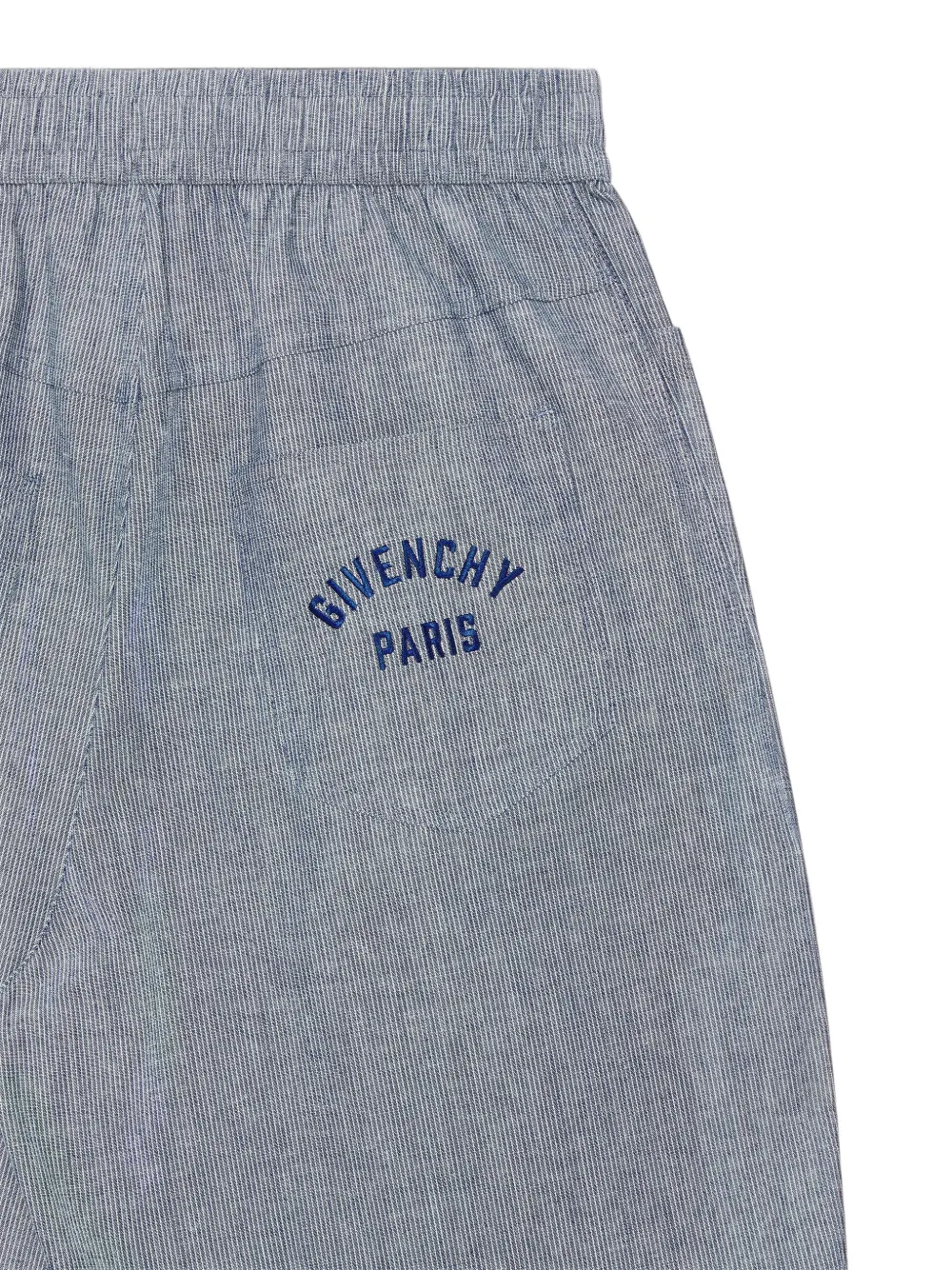 Givenchy Couture Seam gestreepte bermuda shorts van katoen Blauw