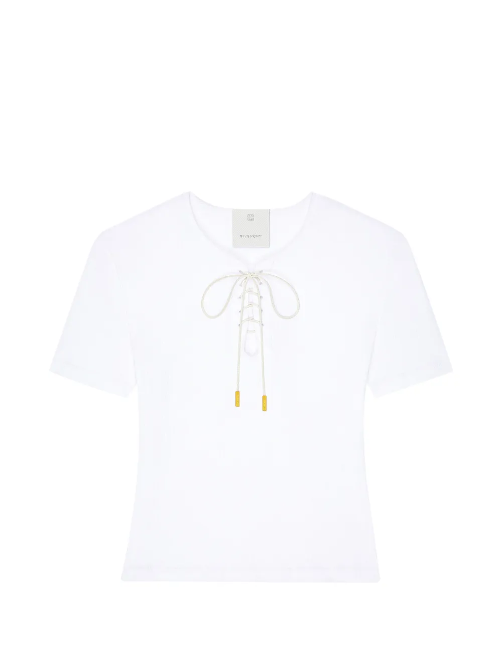 Givenchy lace-up 4G cotton T-shirt - Bianco