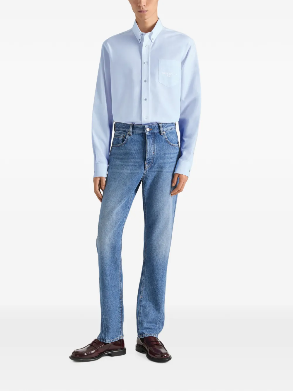 Givenchy Oxford overhemd met Paris-jacquard Blauw