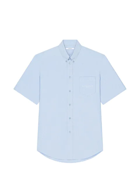 Givenchy camisa oxford de algodón con motivo Givenchy Paris en jacquard