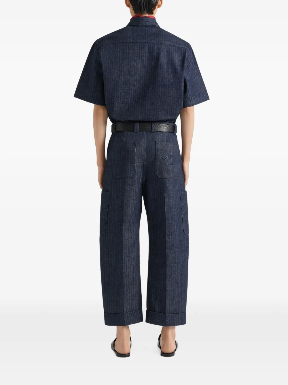 Givenchy Denim blouse met visgraat-patroon Blauw