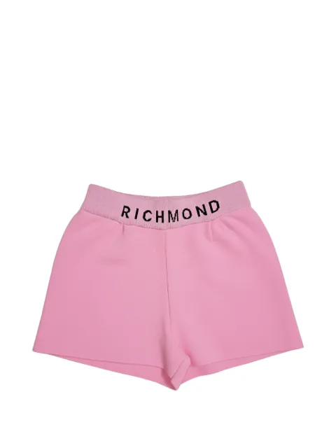 John Richmond Junior logo-waistband knitted shorts