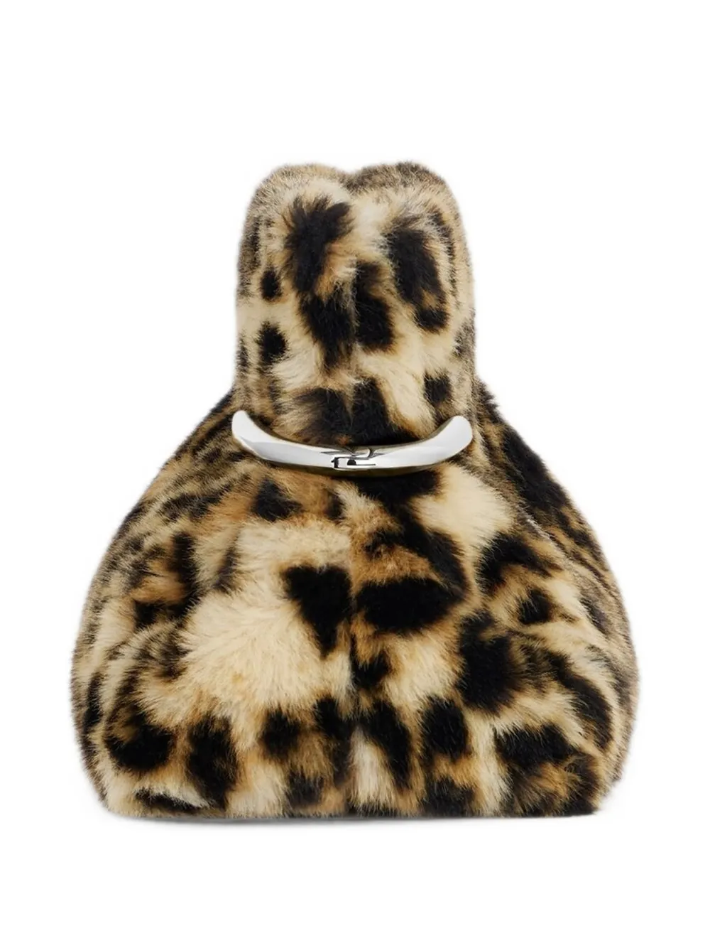 Givenchy Pinch Soft clutch met lammy effect en luipaard-print Beige