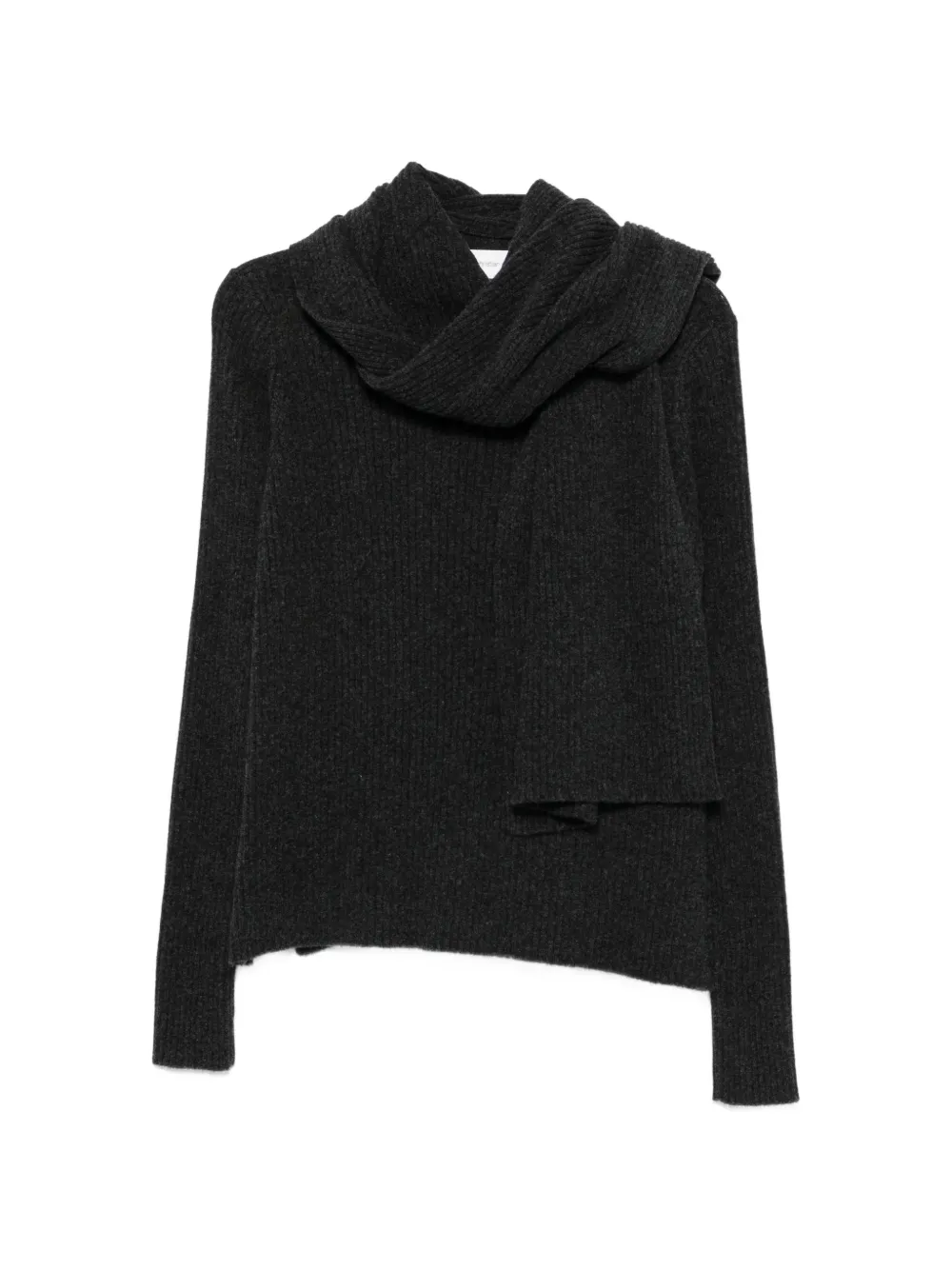 Christian Wijnants Gerippter Pullover mit Schaldetail - Grau