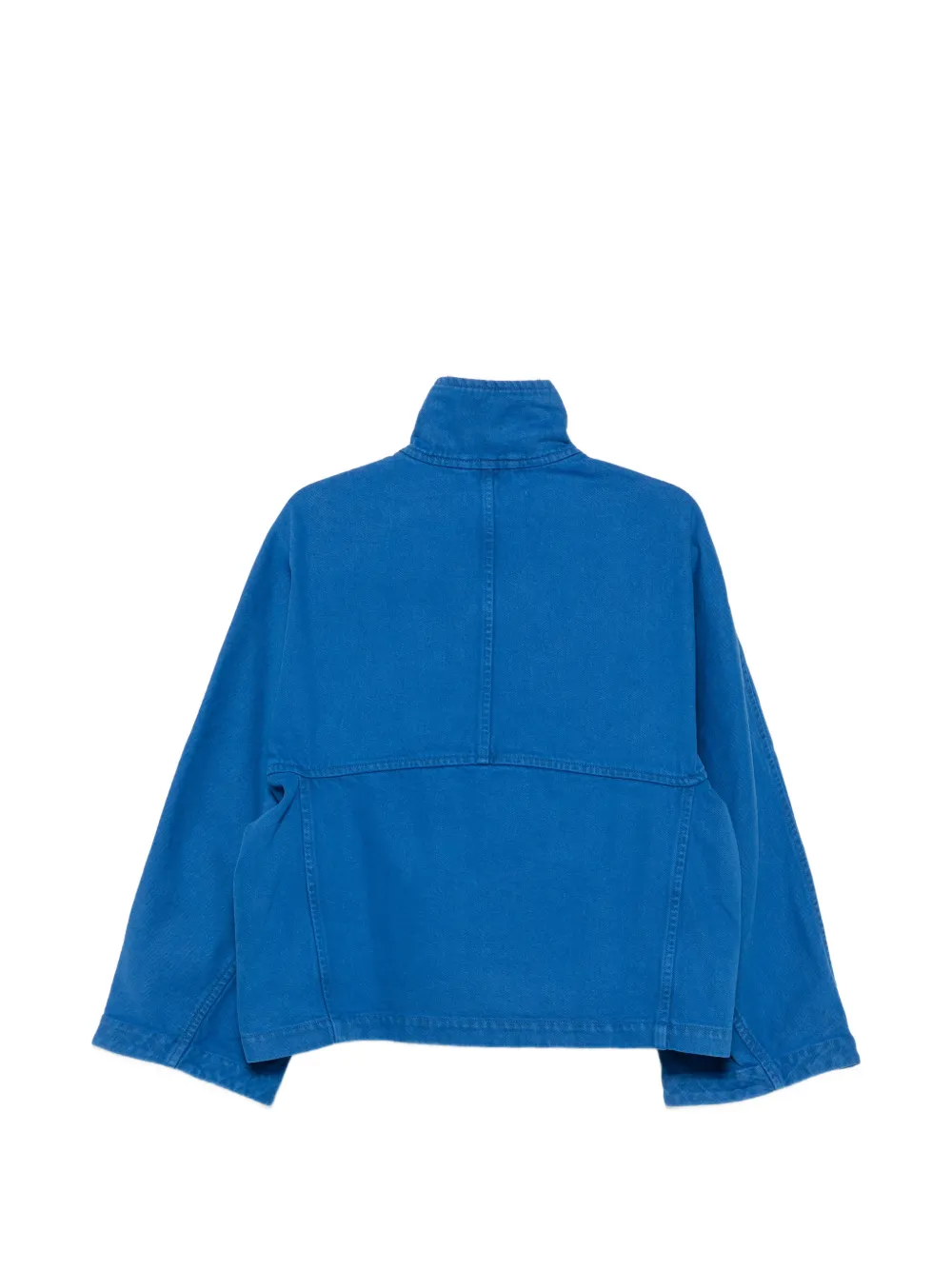 Christian Wijnants Denim jack met opgestikte zak en hoge hals Blauw