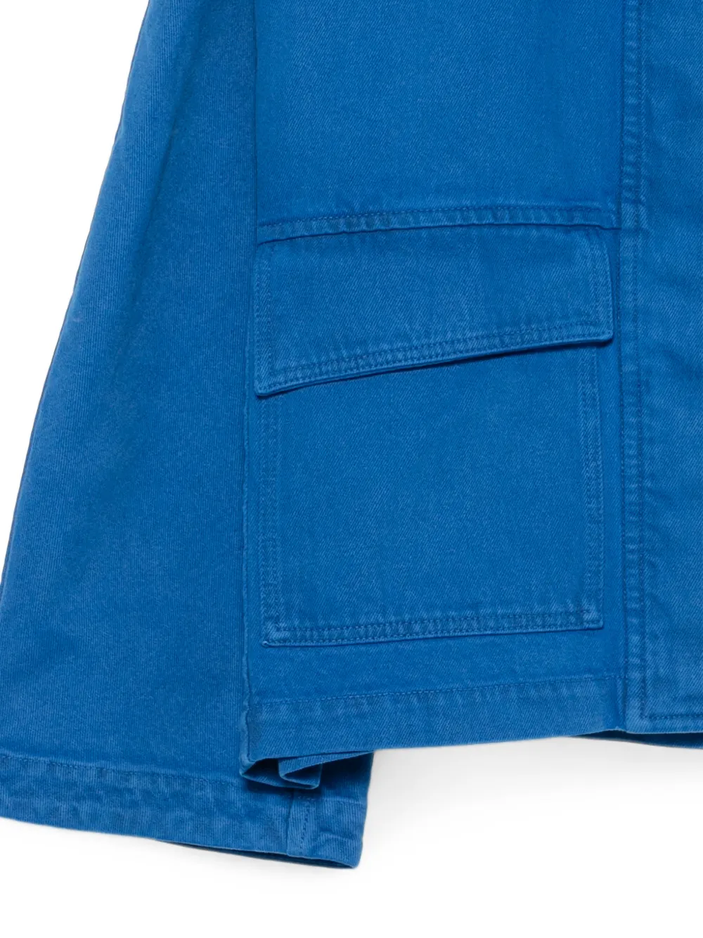 Christian Wijnants Denim jack met opgestikte zak en hoge hals Blauw