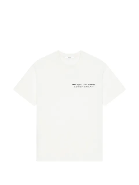 Givenchy camiseta en algodón con estampado Archives