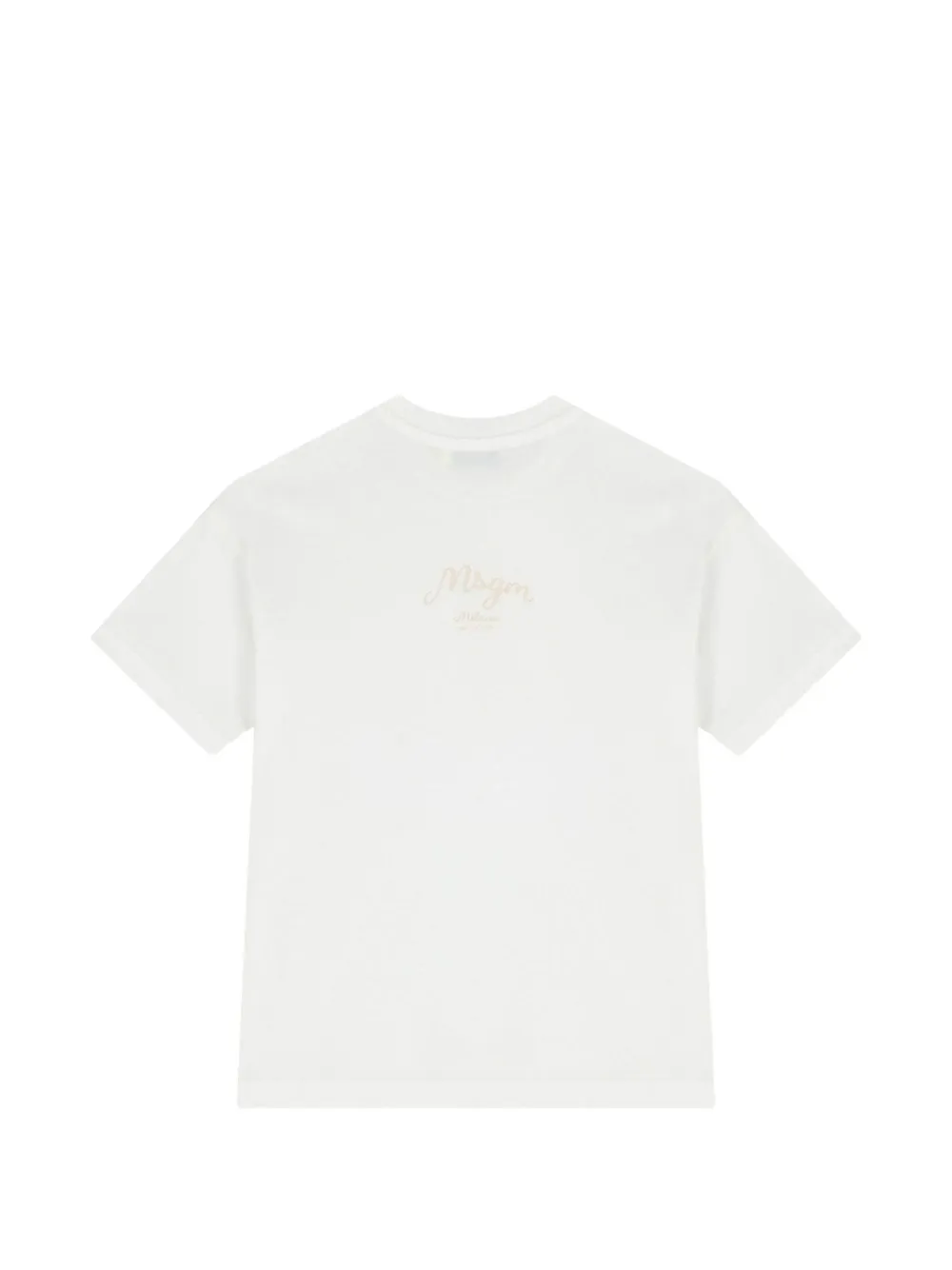 MSGM Kids T-shirt met geborduurd logo Wit