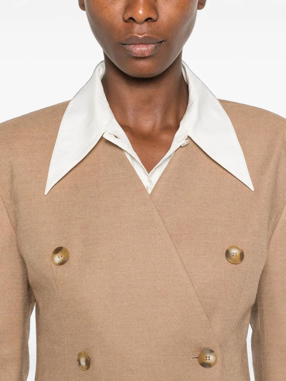 LE SULLY STUDIO Blazer met dubbele rij knopen Beige
