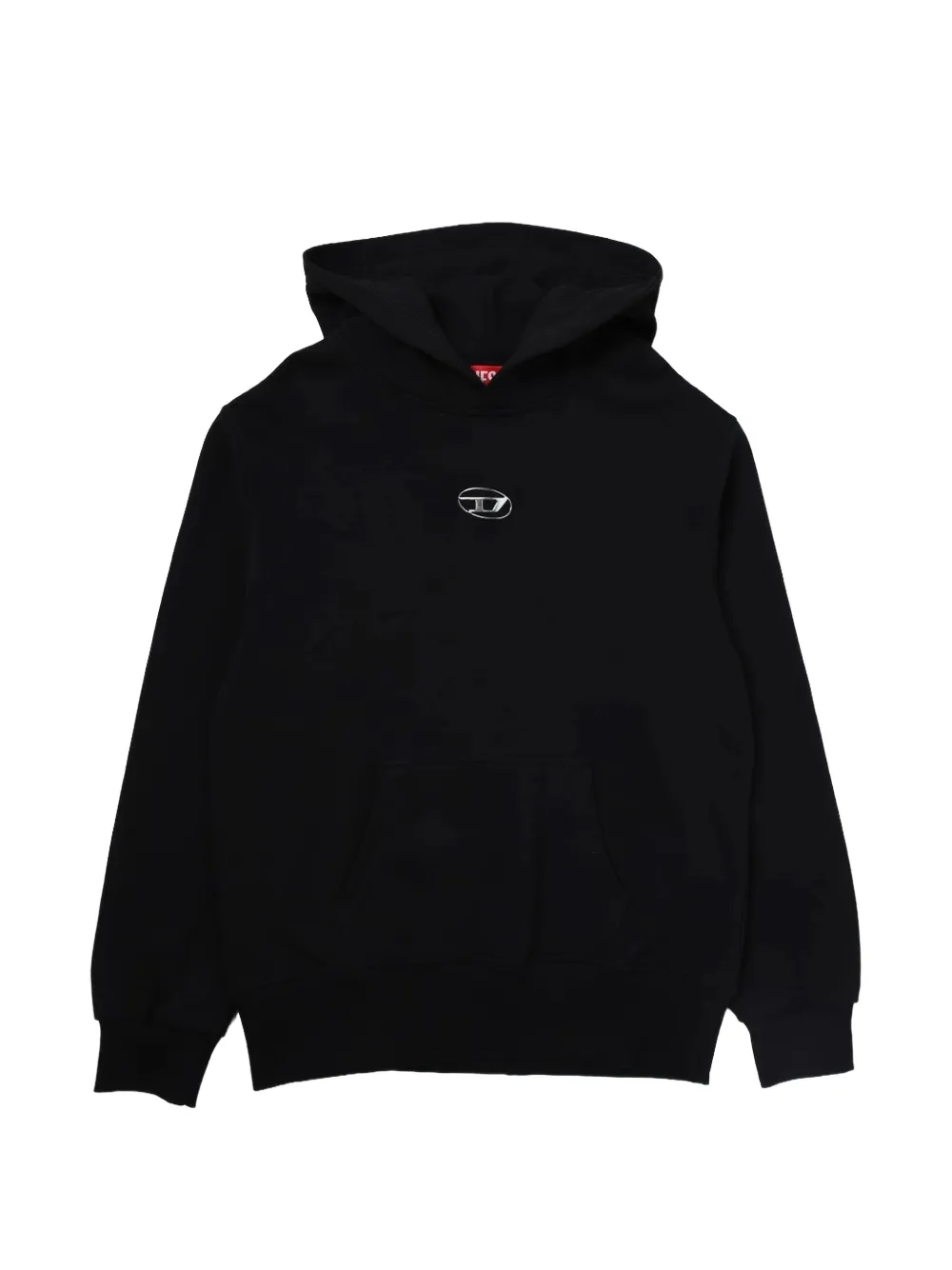 Diesel Kids Felpa con cappuccio e logo - Nero
