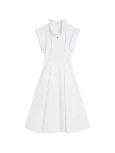 Givenchy shirt dress in poplin with deconstructed collar