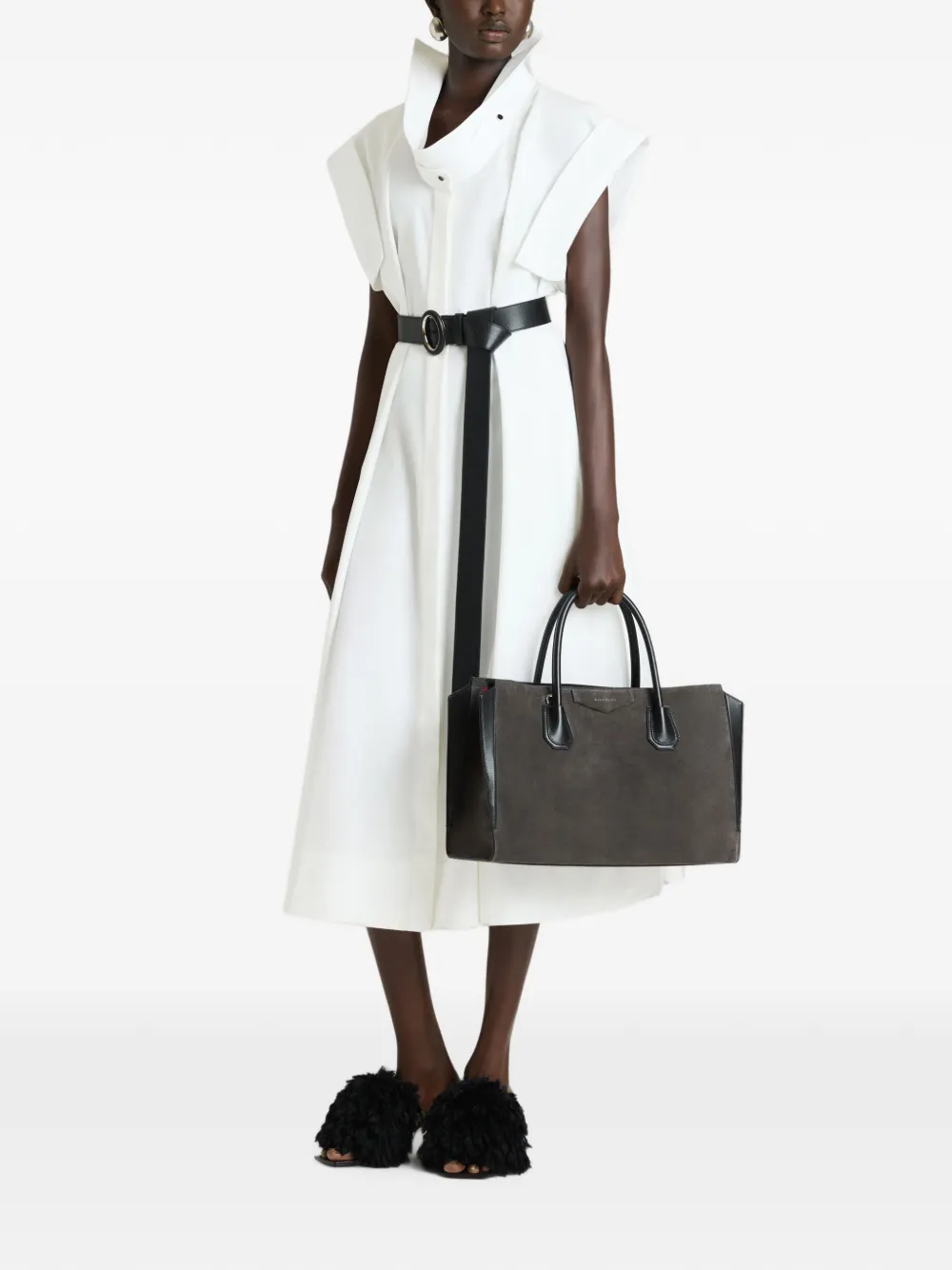 Givenchy Popelines shirtjurk met gedeconstrueerde kraag Wit