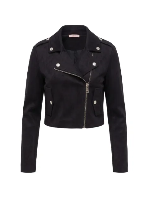 Liu Jo Kids faux-suede biker jacket