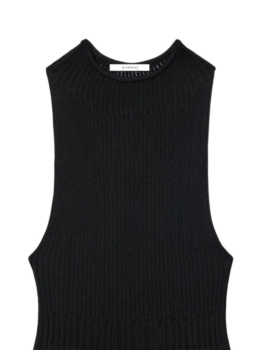 Givenchy Gebreide mini-jurk met doorzichtige details Zwart