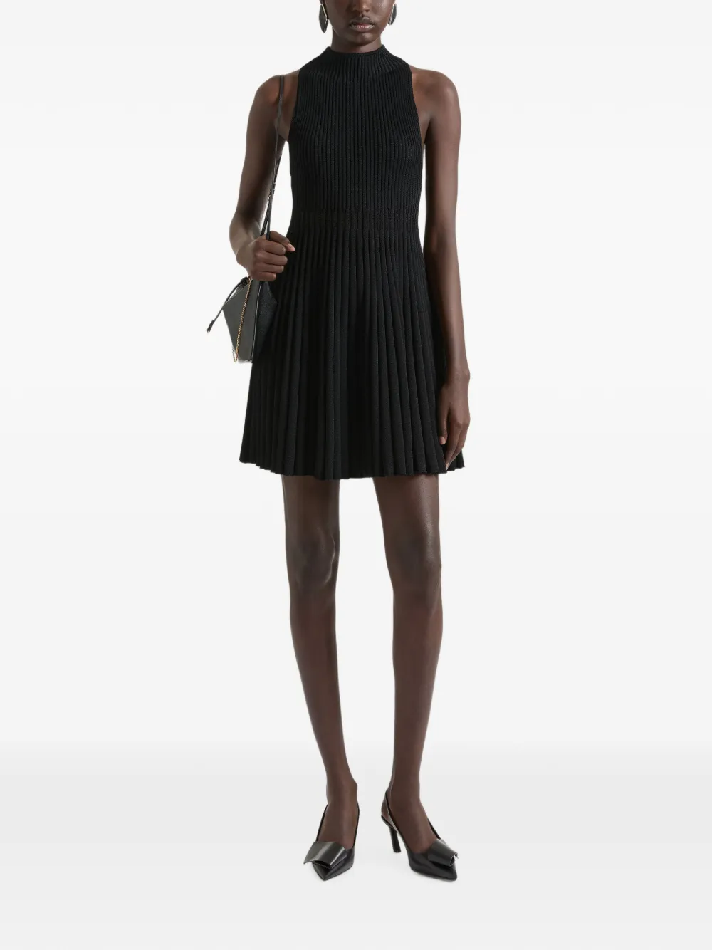 Givenchy Gebreide mini-jurk met doorzichtige details Zwart