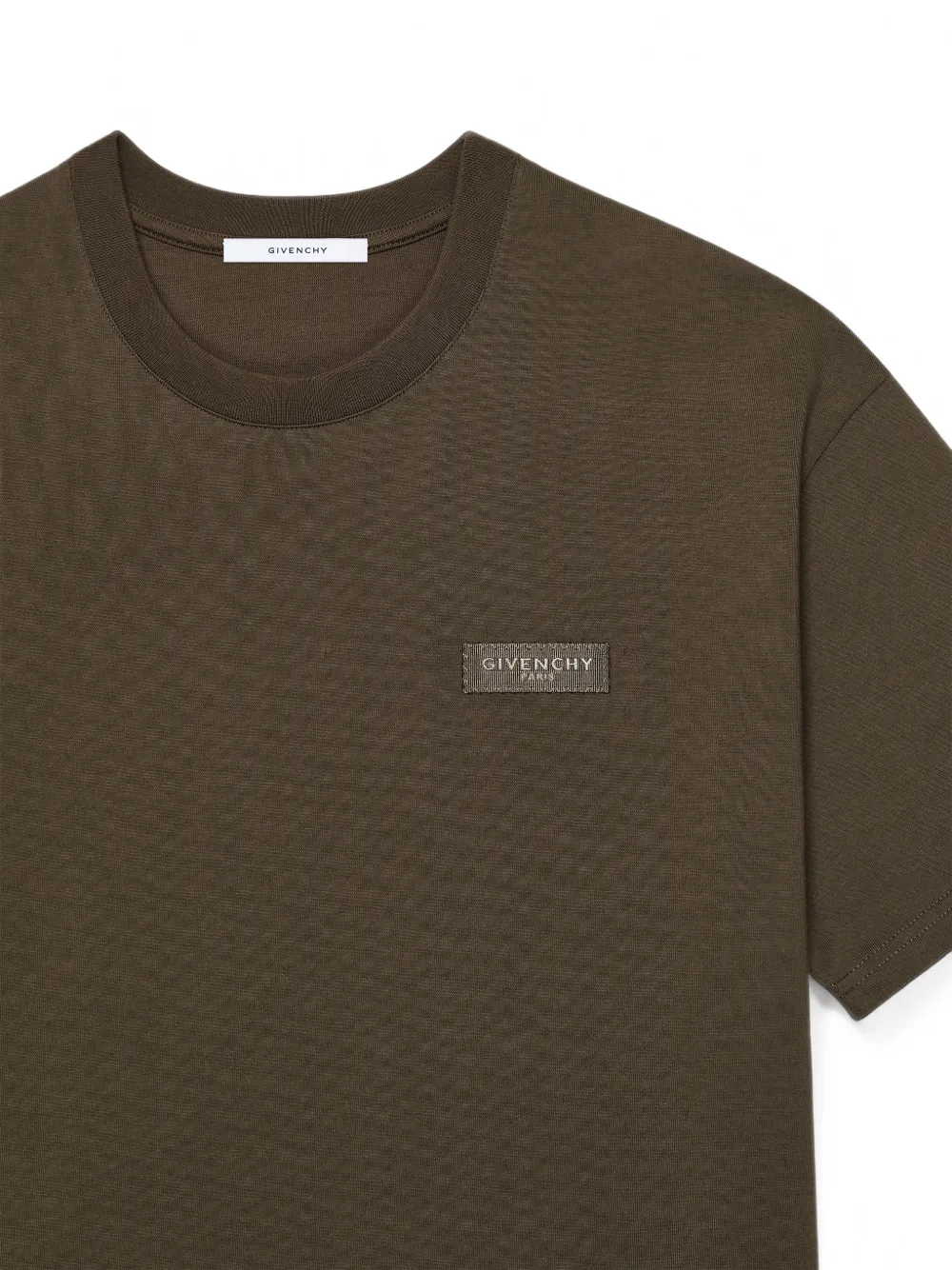 Givenchy Katoenen T-shirt met Paris-grosgrain Bruin