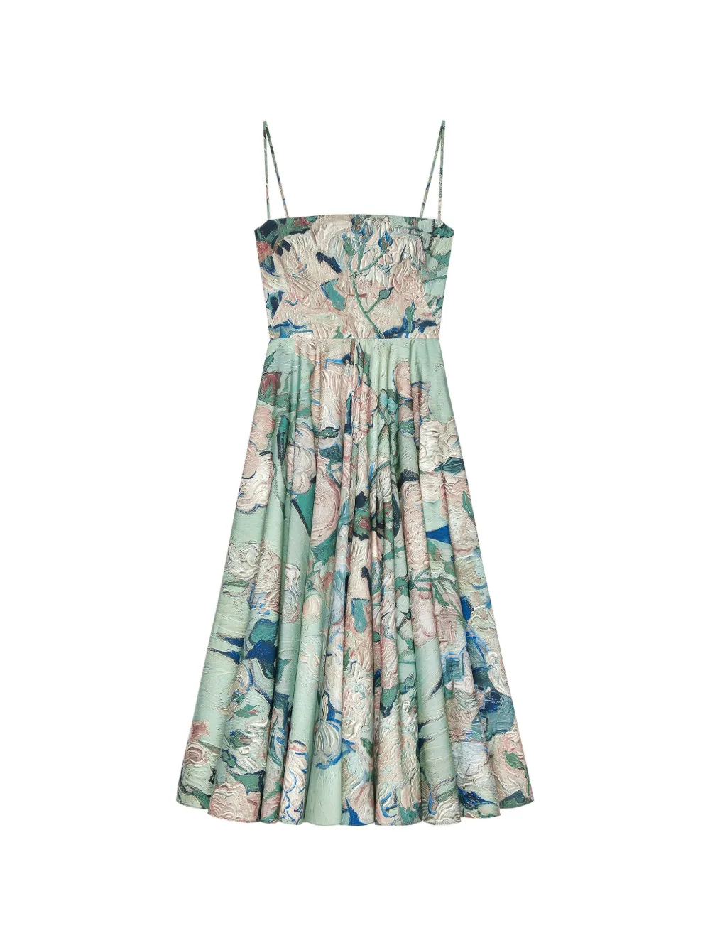 Givenchy sliced long dress in poplin with roses print · 36