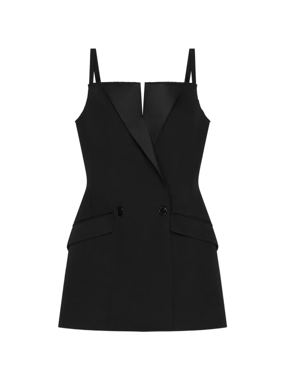 Givenchy robe courte en laine - Noir
