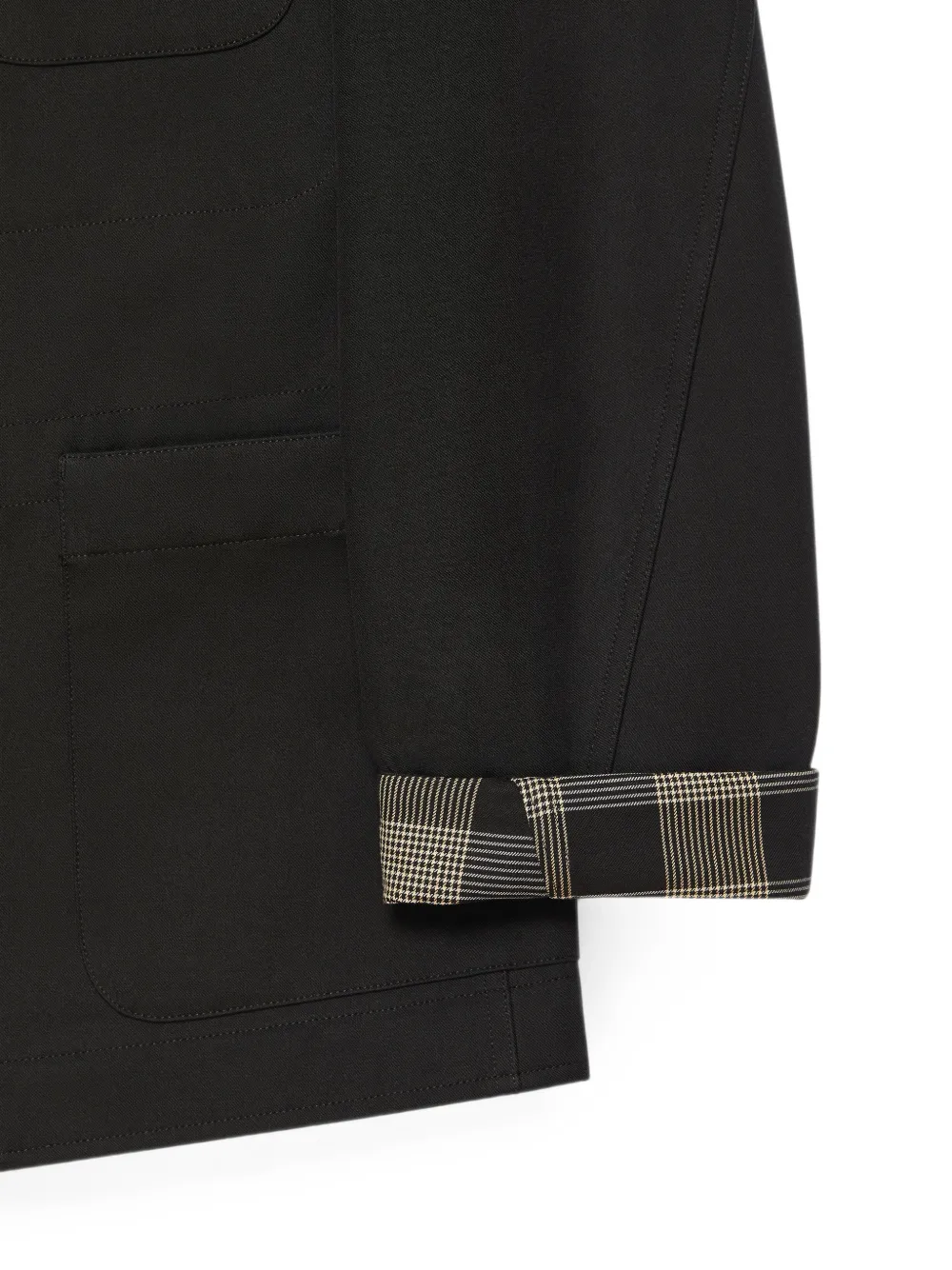 Givenchy Gedeconstrueerd katoenen jack met enkele rij knopen Zwart