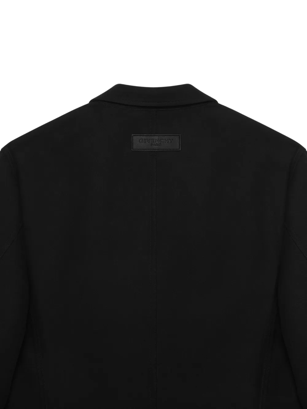 Givenchy Gedeconstrueerd katoenen jack met enkele rij knopen Zwart