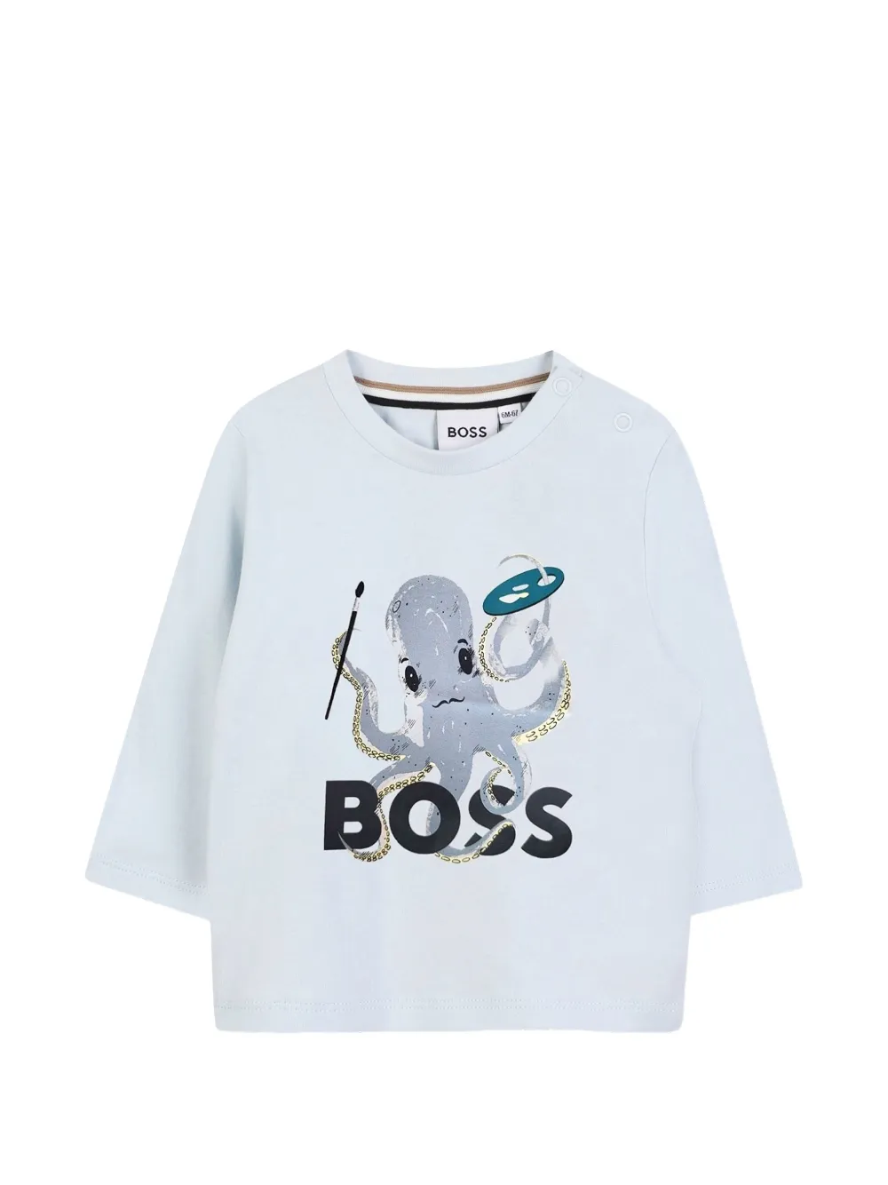 BOSS Kidswear T-shirt con stampa polpo - Blu
