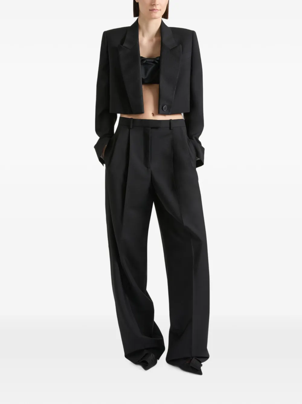 Givenchy Cropped jack van wol en mohair Zwart