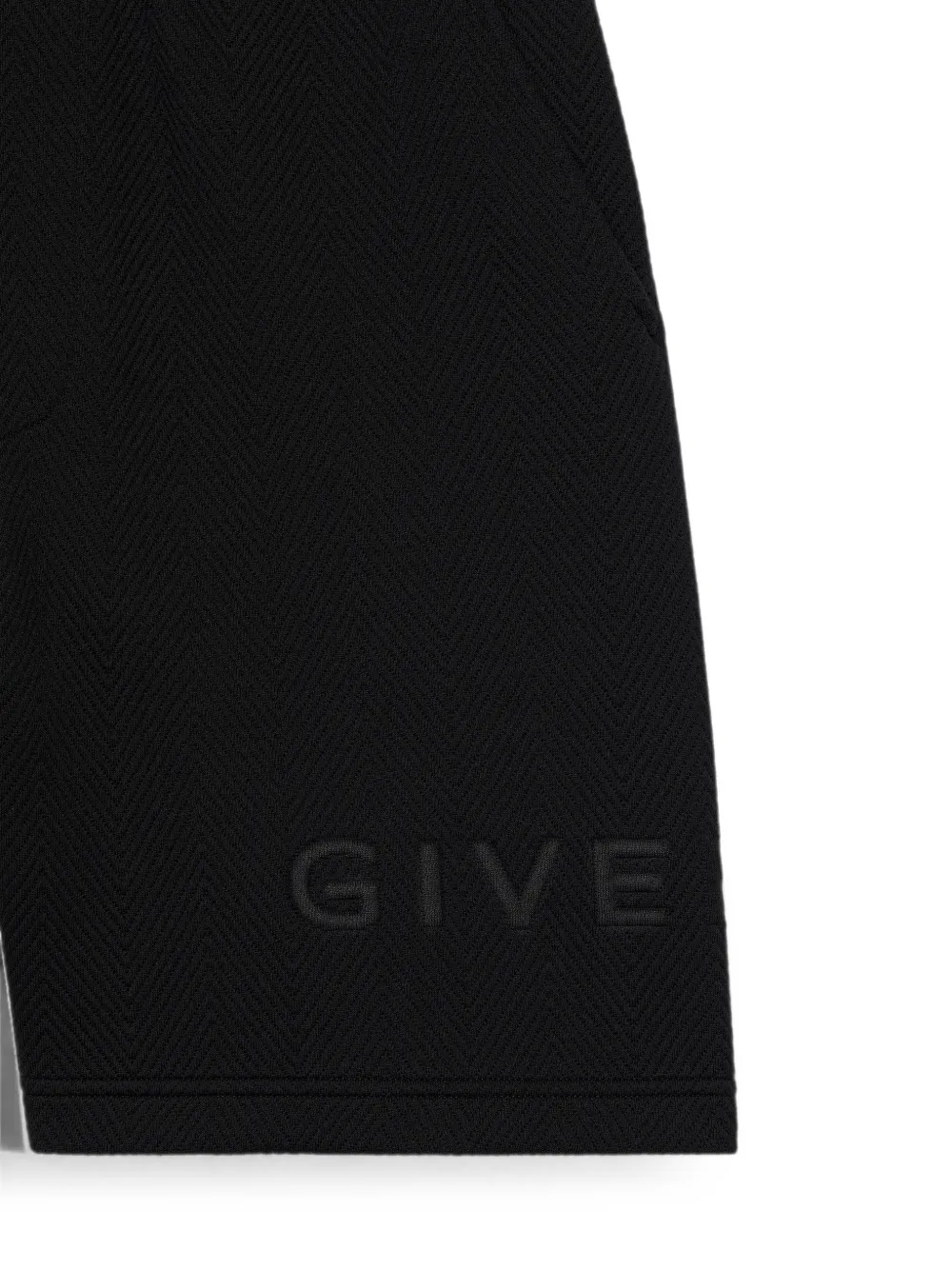Givenchy Bermuda shorts met visgraatpatroon en -jacquard Zwart