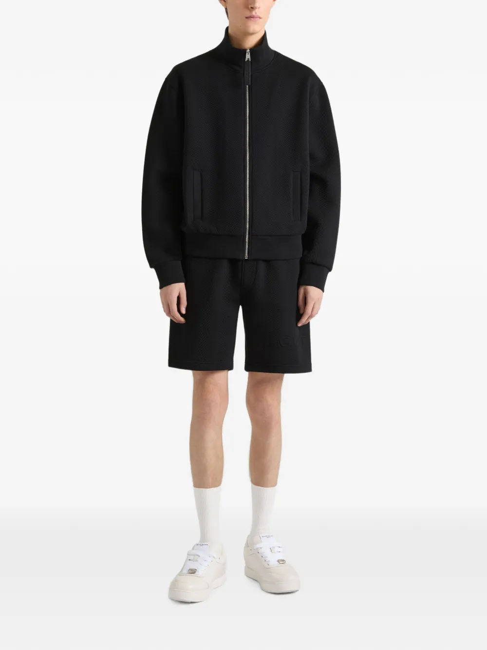 Givenchy Bermuda shorts met visgraatpatroon en -jacquard Zwart
