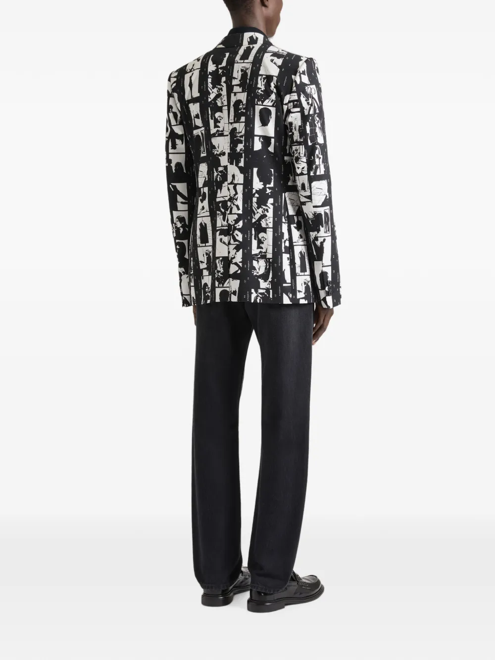 Givenchy Katoenen colbert met Photographic Negative-detail Zwart