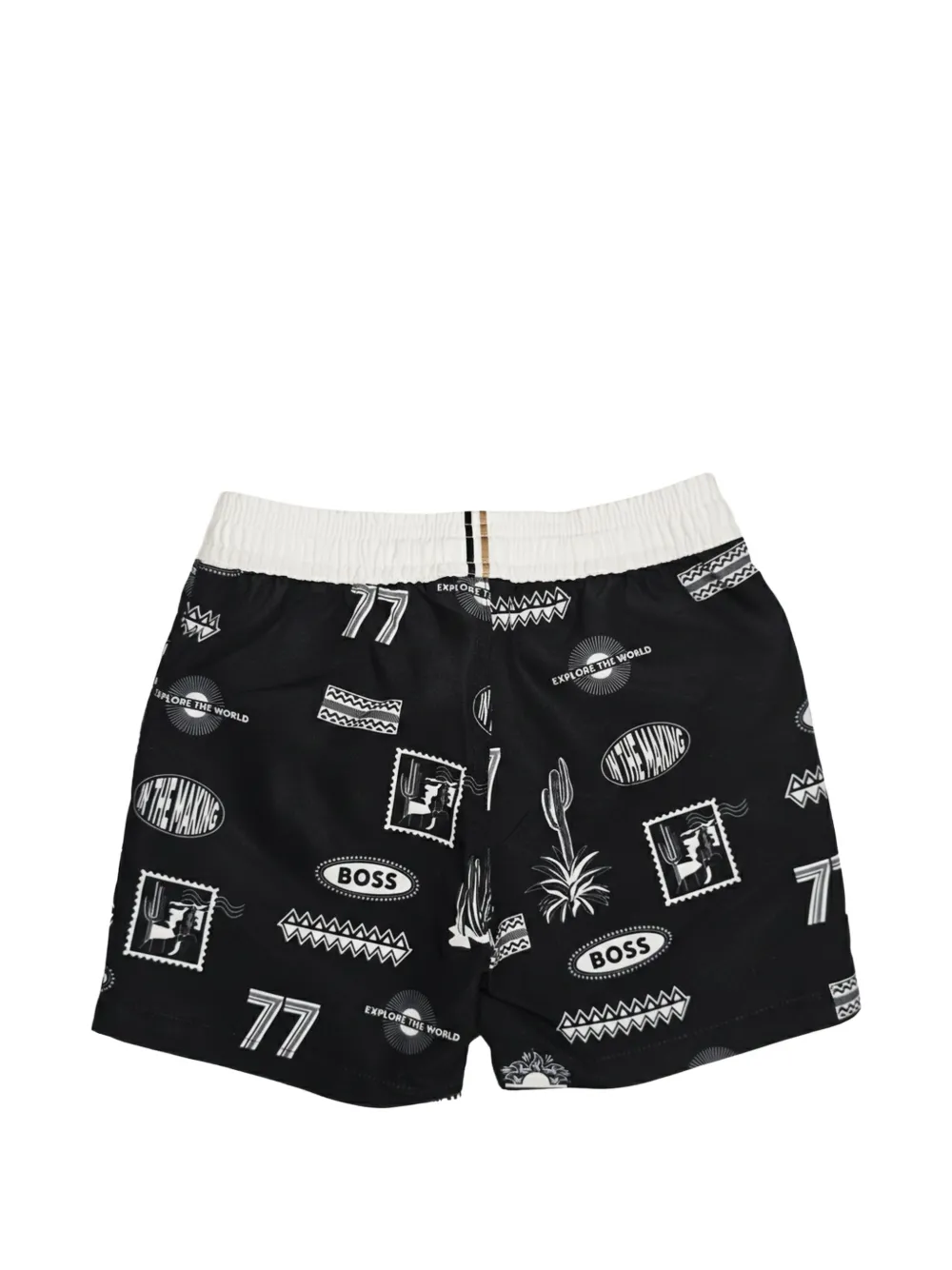 BOSS Kidswear Zwembroek met trekkoord Zwart