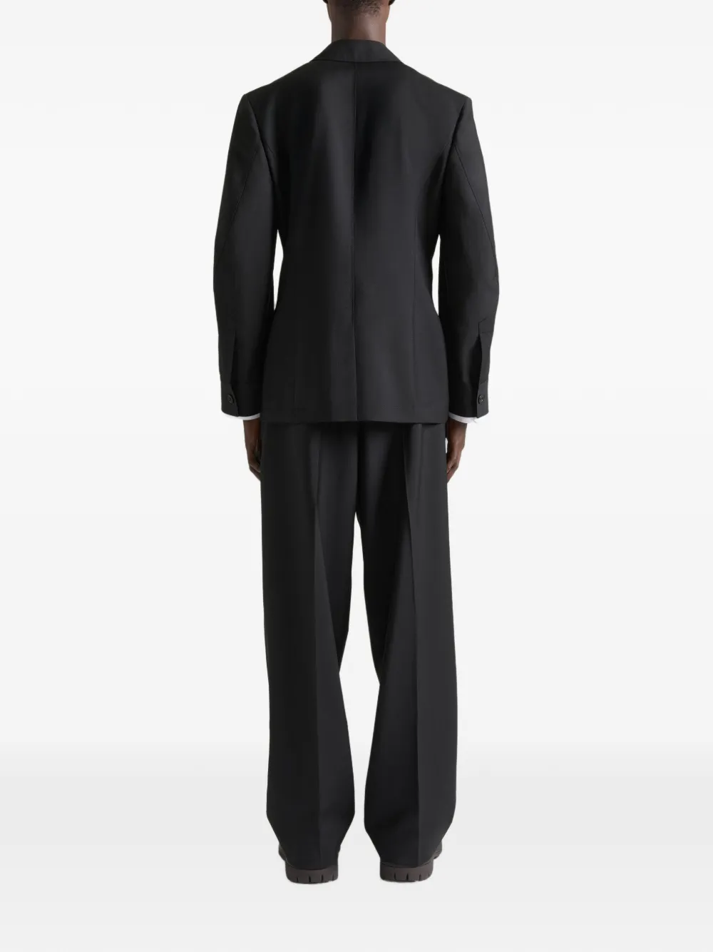 Givenchy Couture Seam wollen en mohair jack met enkele rij knopen Zwart