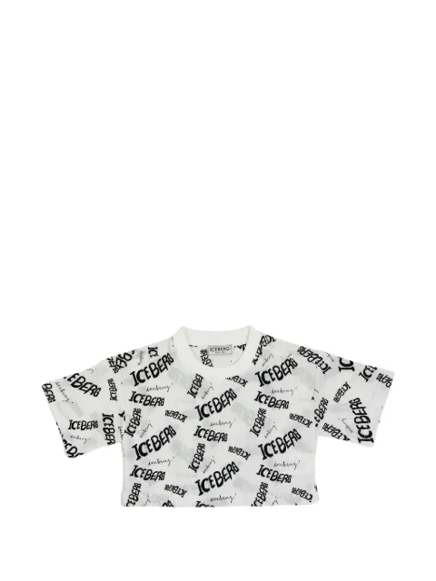 Iceberg Kids cropped T-shirt med logotryk
