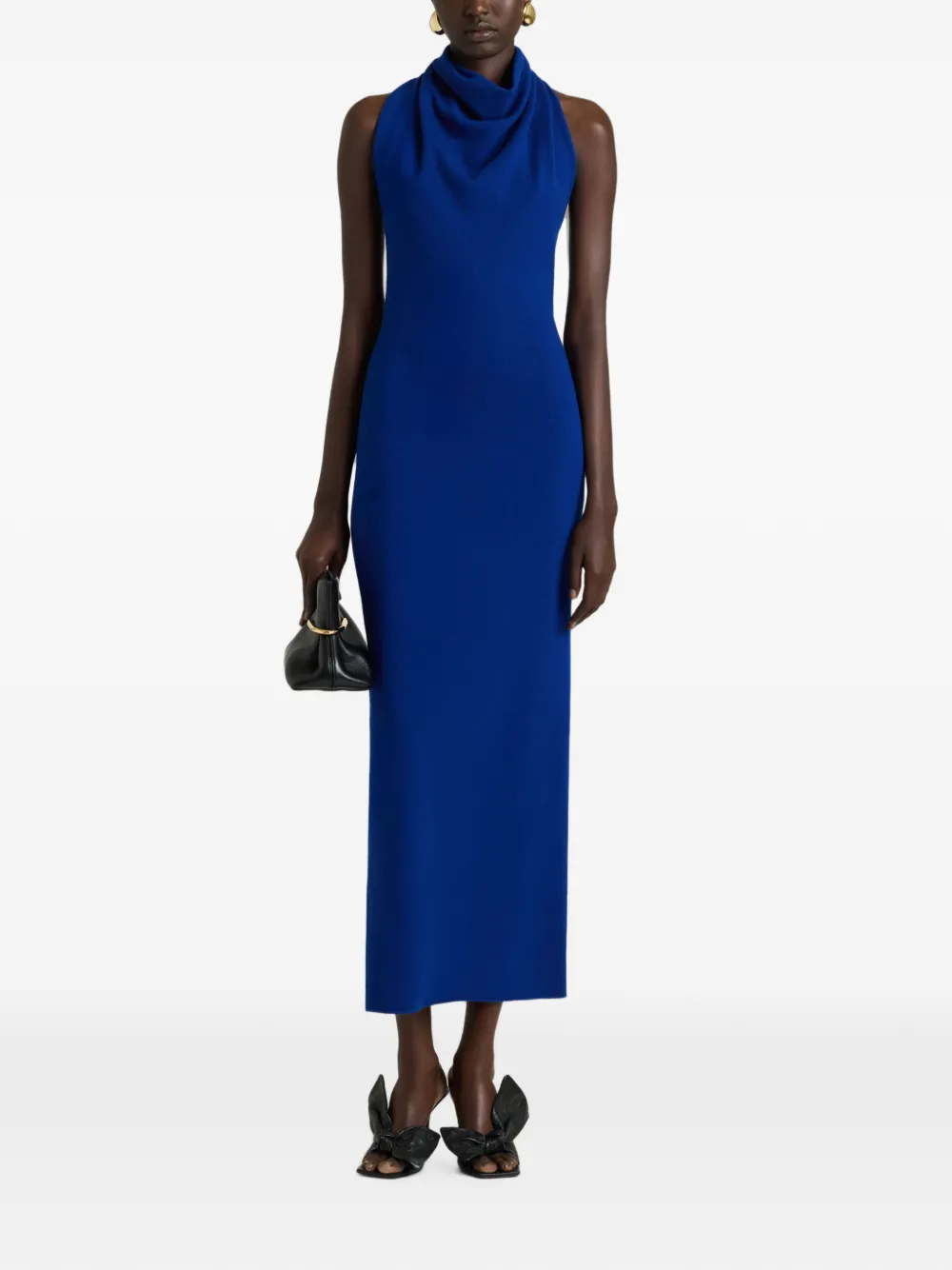 Givenchy Gedrapeerde wollen jurk Blauw