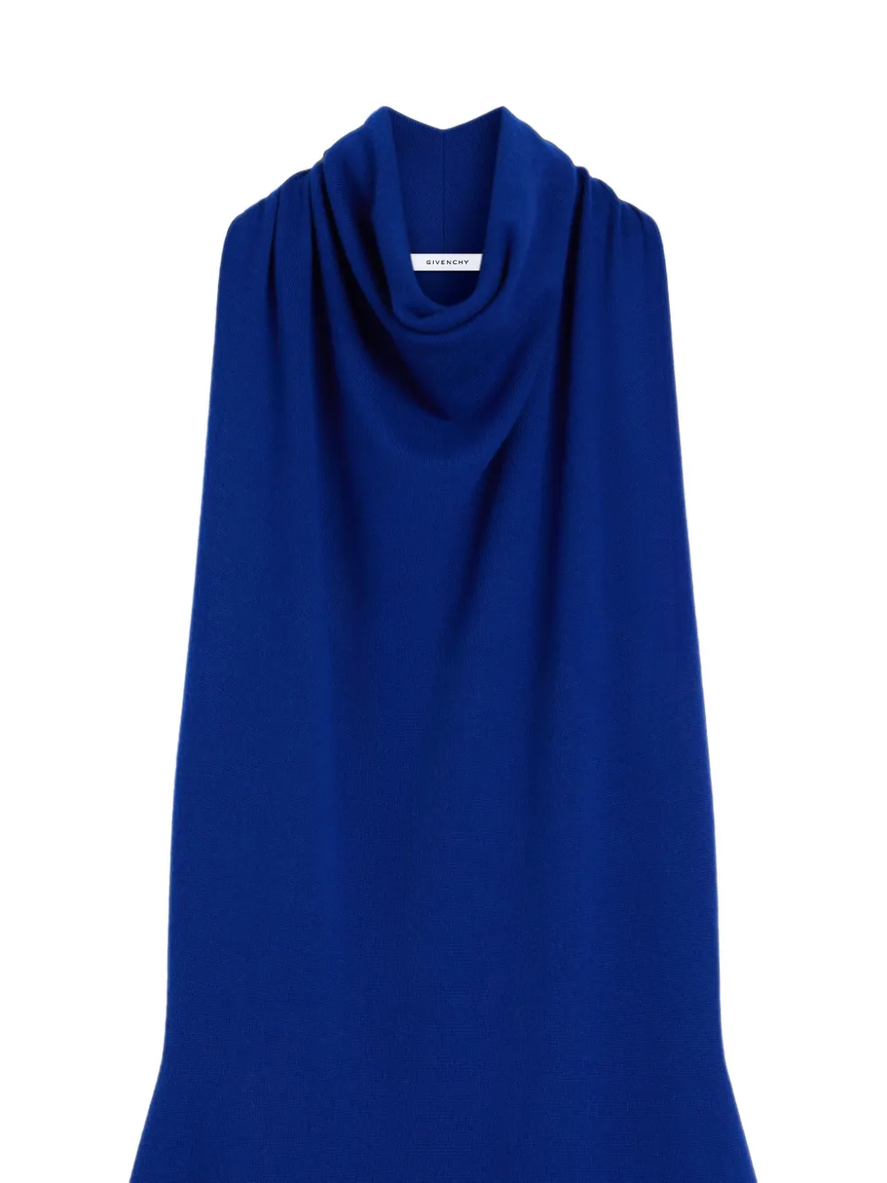 Givenchy Gedrapeerde wollen jurk Blauw