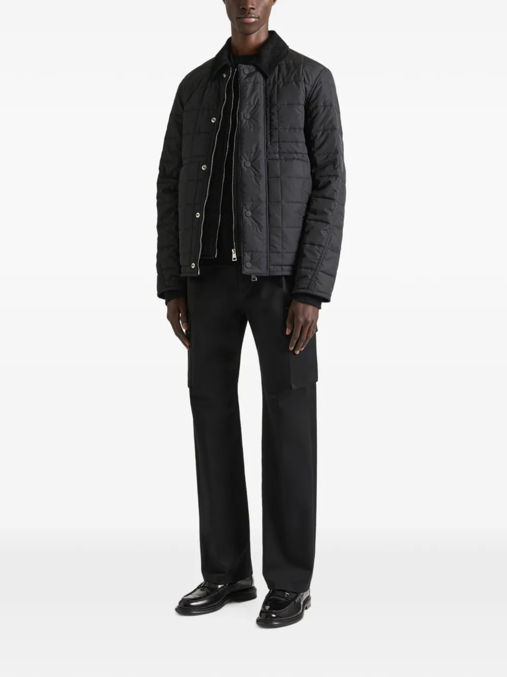 Givenchy Couture Seam gewatteerde blouse met Paris Zwart