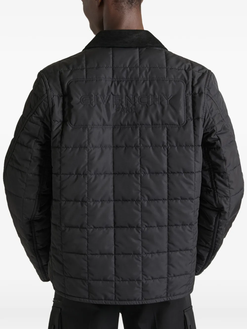 Givenchy Couture Seam gewatteerde blouse met Paris Zwart