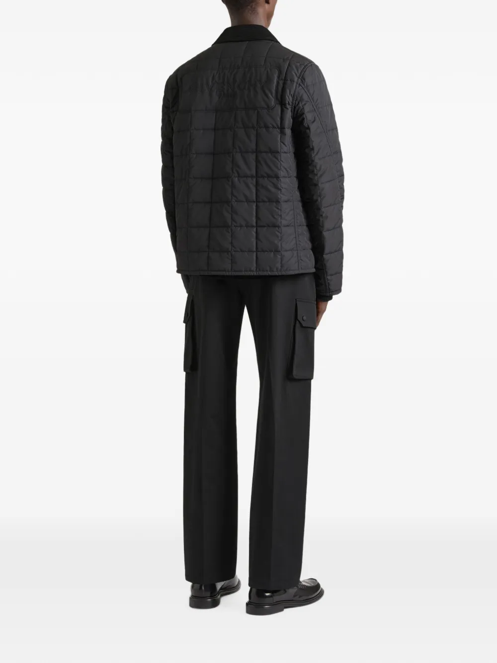 Givenchy Couture Seam gewatteerde blouse met Paris Zwart