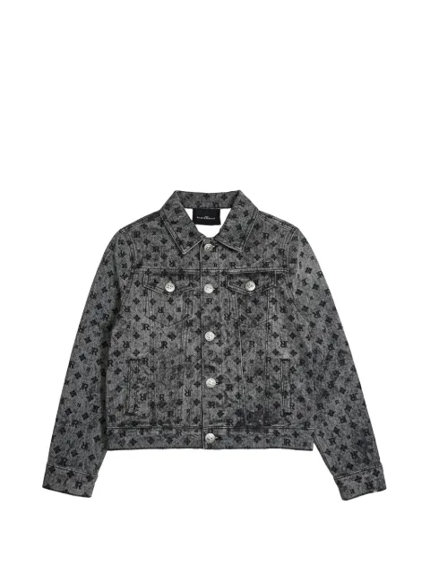 John Richmond Junior monogram-print button-up denim jacket