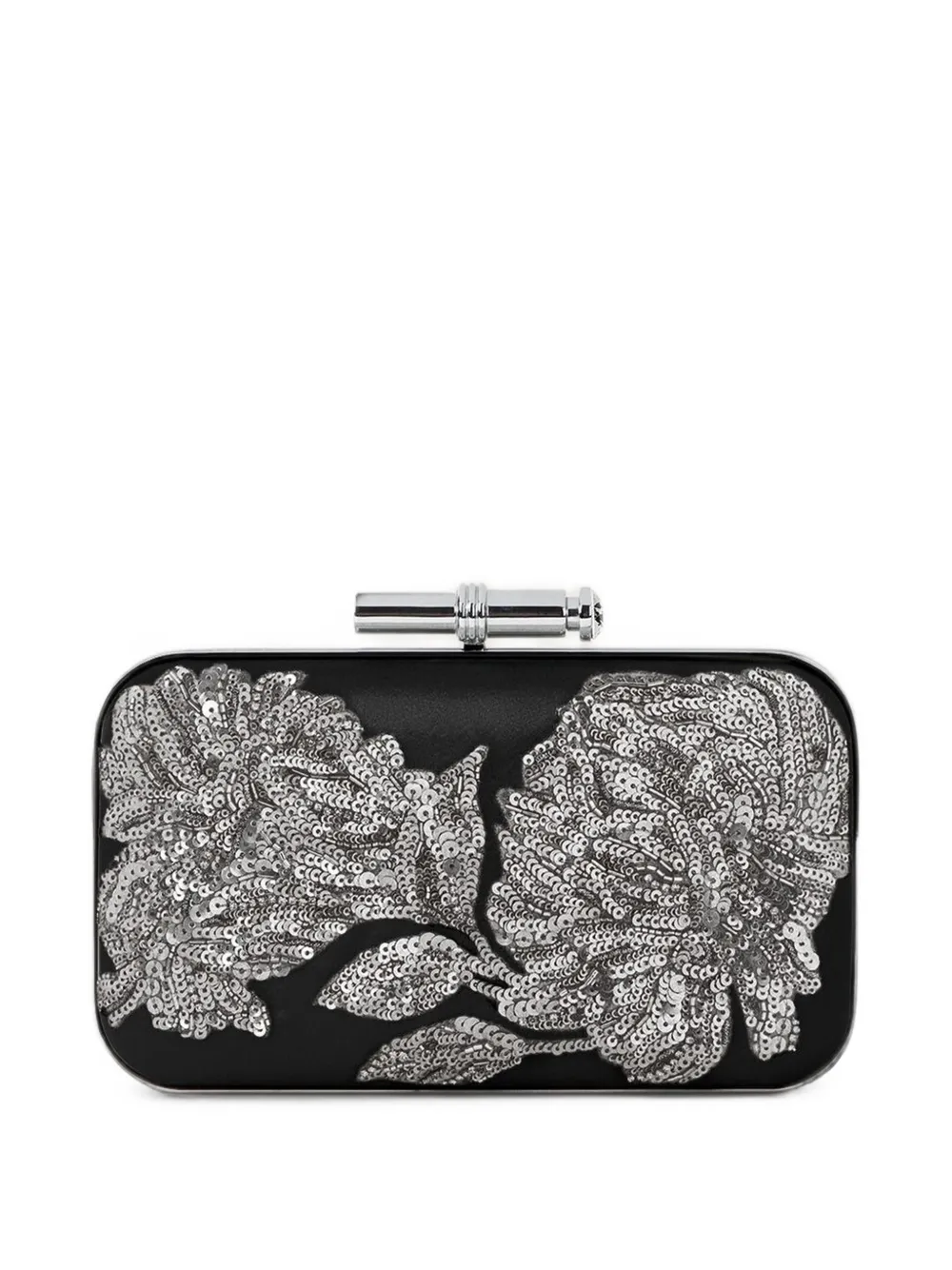 Givenchy Pout clutch met geborduurde bloemen en pailletten Zwart